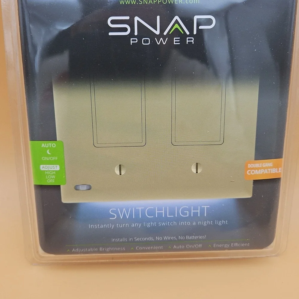 Snap Power Switch Light Night Light Double Gang Beige Color Brand New
